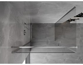 Mexen Mist-B, 1-krídlový výklopný sprchový kút 70 x 110 cm, číre sklo, chrómový profil, 8A2T-070-110-01-00