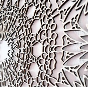 Luxusná drevená mandala na stenu 3D dekorácia do interiéru | HELA: HDF - Orech 30 cm 4341-79186 HDF0342