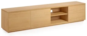 TV stolík v dekore duba v prírodnej farbe 200x44 cm Abilen - Kave Home