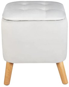 Svetlosivý zamatový taburet - Wenko