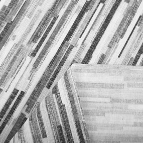 Biante Dekoračný záves Leona LN-175 Sivo-čierne pásiky 130x160 cm