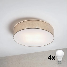 Brilagi - LED stropné svietidlo SIRIJA 4xE27/60W/230V pr. 60 cm béžová