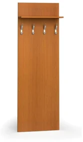 Vešiaková stena PRIMO WOOD, 4 háčiky, polica, čerešňa