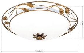 Orion DL 7-509/50 - Stropné svietidlo FLEUR 3xE27/60W/230V pr. 50 cm bronz