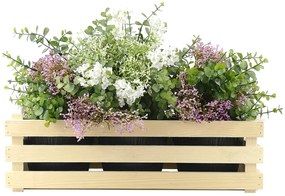 AMADEA Drevený obal na tri kvetináče, 47x17x15cm, drevený kvetináč