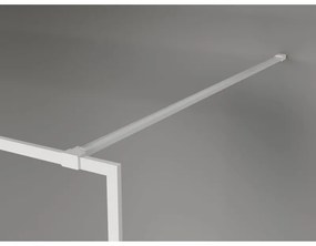 Mexen Kioto-F, sprchová zástena s rámom 155 x 202 cm, 8 mm číre sklo, biely profil, 800-155-104-20-00