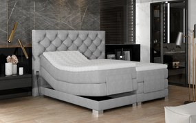 Box spring posteľ Clif 180x200, žltá, elektrické polohovanie