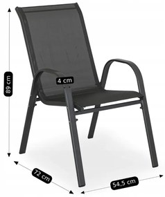 JAKS Ratanový nábytok čierny Nebraska