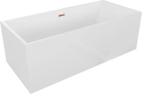 Mexen Vigo, voľne stojaca vaňa 178,5 x 80 cm, biela, ružové zlato prepad, 51251788000-60
