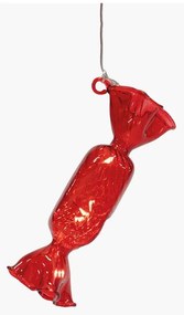 Červená závesná vianočná svetelná dekorácia ø 1,5 cm Hannah – Sirius