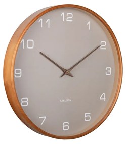 Dizajnové nástenné hodiny Karlsson 5993GY sivé,priemer 40 cm