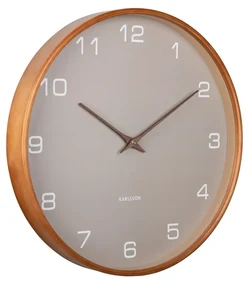 Dizajnové nástenné hodiny Karlsson 5993GY sivé,priemer 40 cm