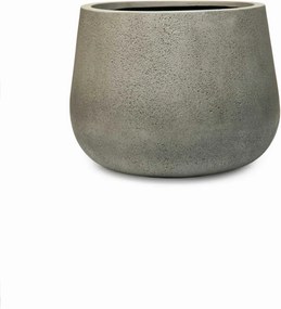 Kvetináč GIRAR, sklolaminát, výška 37 cm, tmavo sivá