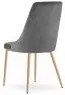 Set 4 stoličiek IMOLA - sivý zamat / nohy vo farbe dreva