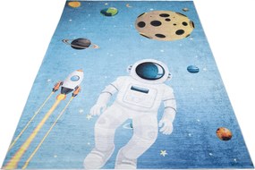 TA Koberec 2697 PRINT EMMA Modrý Obdĺžnikový Rozmer: 80x150 cm