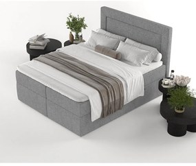 Sivá boxspring posteľ s úložným priestorom 180x200 cm Imagine – Maison de Rêve