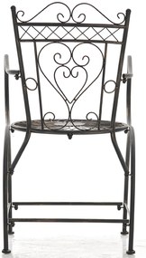 Kovová stolička Sheela s područkami (SET 2 ks) - Bronzová