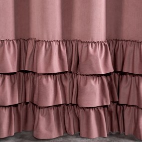 EUROFIRANY ZATEMŇOVACÍ ZÁVES NA KRÚŽKOCH MEGI 140X250 CM TMAVORUŽOVÁ