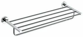 SAPHO XR415 X-Round E polička na uteráky s hrazdou 65 cm, strieborná