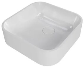 Umývadlo na dosku SAT Aula 40x40 cm bez otvoru pre batériu, bez prepadu SATAU4040, 1 ks