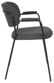 Antracitové jedálenské stoličky v súprave 2 ks Jolien – White Label