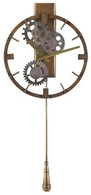 Nástenné hodiny s kyvadlom ø 30 cm zlatá MARCOTE Beliani
