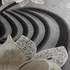 Obraz - 3D zlaté kvety (90x60 cm)