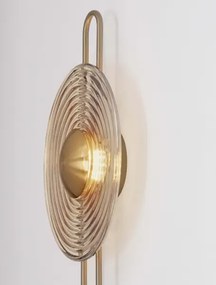 LED zlato-amber nástenné svietidlo Nous