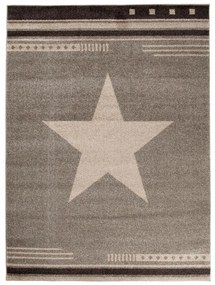 Kusový koberec Hviezda hnedosivý 140x190cm