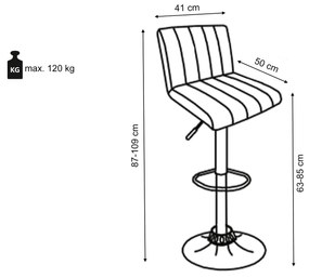 HL Barová stolička Hoker H-89 - sivá