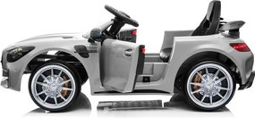 LEAN CARS Mercedes GTR batériové auto strieborné lakované