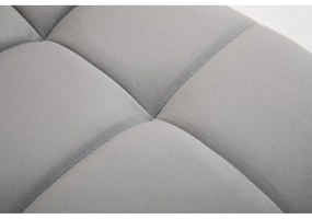 LuxuryForm DESIGN Stolička TOLEDO VELUR na čiernej podstave s kolieskami - svetlo šedá