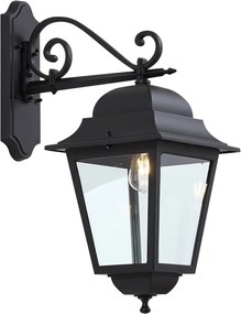 Klasická vonkajšia nástenná lampa čierna IP44 - Big