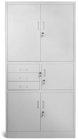 Kancelárska skriňa Filip II kovová šedý