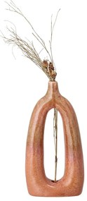 Oranžová dekoratívna kameninová váza Bloomingville Baldrian, výška 24,5 cm