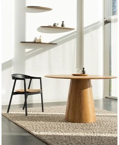 Okrúhly jedálenský stôl z dubového dreva v prírodnej farbe ø 126 cm Mushroom – Gazzda