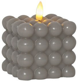 Sivá vosková LED sviečka Star Trading Flamme Dot, výška 9,5 cm