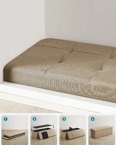 Taburet s úložným priestorom OTTOMAN 110x38 cm, svetlohnedý