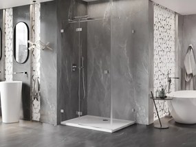 Mexen Lunar T, sklápací sprchový kút ľavý 90 x 100 cm, 8mm číre sklo, chrómový profil, 834T-090-100-01-00-L