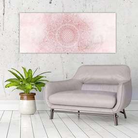 Obraz - Ružová mandala (120x50 cm)
