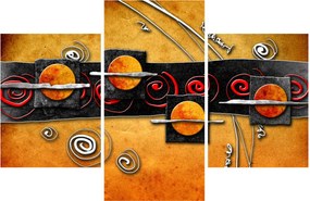 Obraz abstrakcie - Planéty (90x60 cm)
