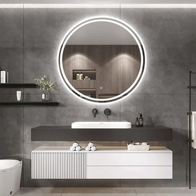 Okrúhle dotykové zrkadlo s LED osvetlením SCIENCE 80 cm