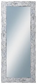 DANTIK - Zrkadlo v rámu, rozmer s rámom 60x140 cm z lišty Travertino strieborné (2893)