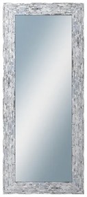 DANTIK - Zrkadlo v rámu, rozmer s rámom 60x140 cm z lišty Travertino strieborné (2893)