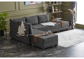 Antracitovosivá rohová pohovka (ľavý roh) Fly – Balcab Home