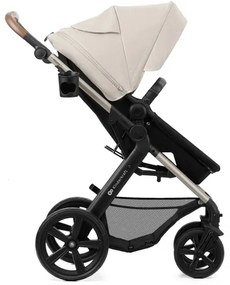 KINDERKRAFT-Kombinovaný kočík 3v1 MOOV 2 Moonlight grey + autosedačka MINK PRO