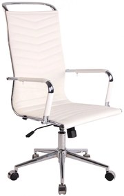 Design-Shop Kancelárska stolička Batley - koženka - Biela