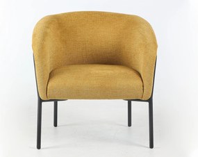 Dizajnové kreslo CLOVER BREGO, horčicové