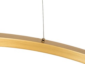 Zlaté závesné svietidlo 80 cm vrátane LED s 3-stupňovým stmievaním - Girello