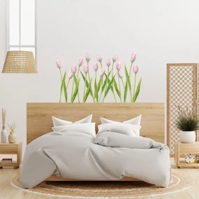 PIPPER. Textilná nálepka na stenu "Tulipány 2"